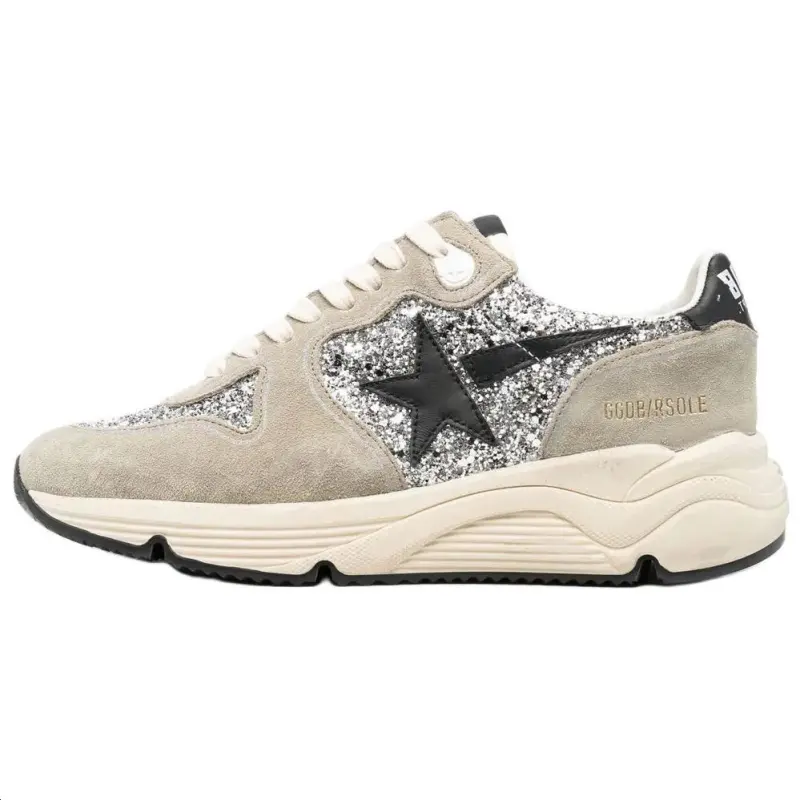 Golden Goose Running Sole Glitter-embellished Sneakers