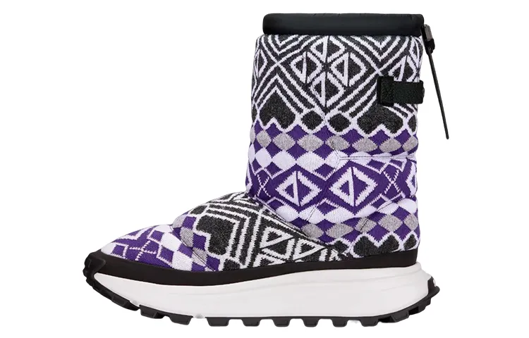 DIOR Snow Mesh Ankle Boots Men's Purple Gray White