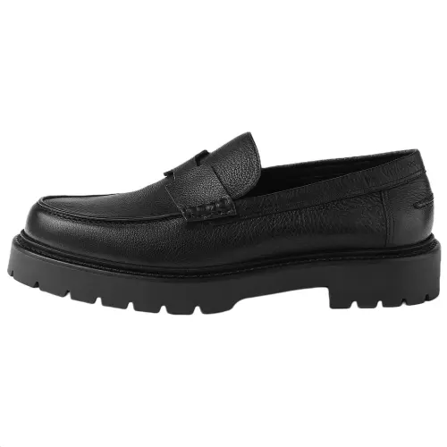 HERMES Klement Loafers 3cm Men's Black
