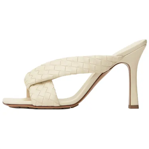 Bottega Veneta Slide Slippers 9cm Women's White