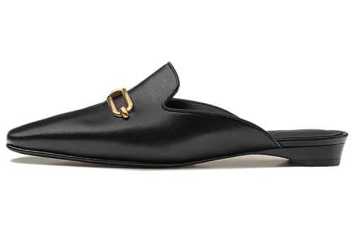 HERMES Esmee Closed Toe Slippers Women's Black