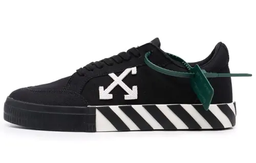 OFF WHITE Vulcanized Low Canvas 'Black White'