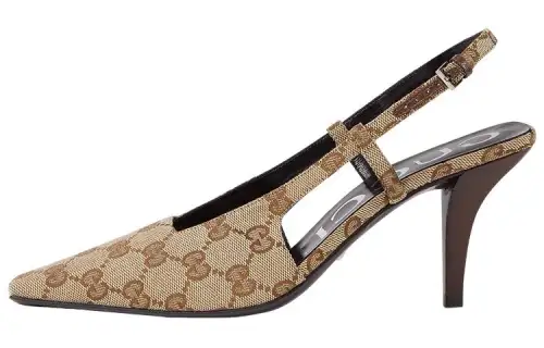 GUCCI 75mm GG Supreme-canvas Pumps