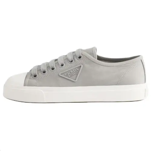 PRADA Gabardine Low top Canvas Shoes Women's Gray