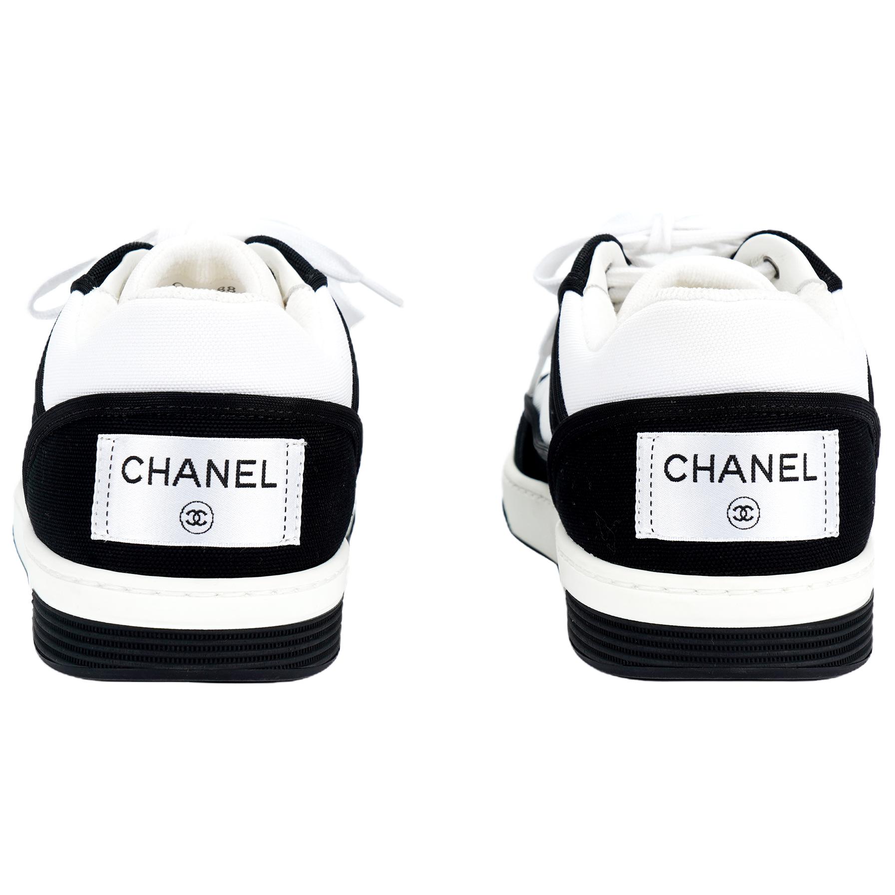 Женские кеды Chanel G37488 (черно-белые) — фото 4