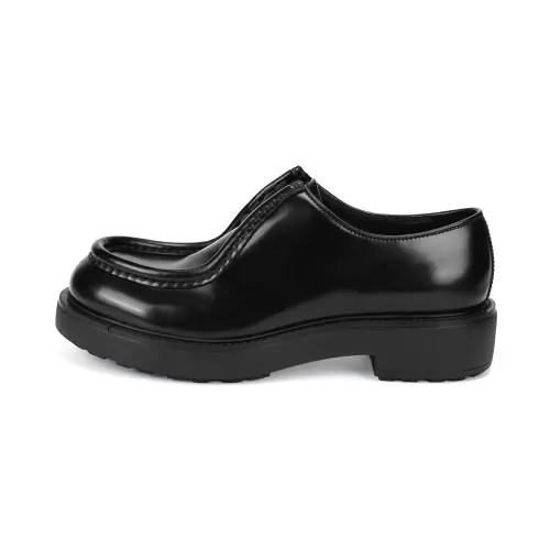 PRADA Brushed-leather Loafers