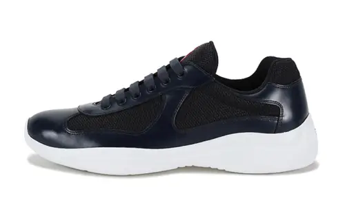 PRADA Fabric Breathable And Lightweight Low top Casual Athletic Shoes Men's Blue