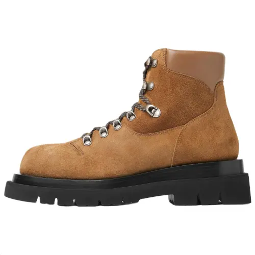 Bottega Veneta Lug Short Outdoor Boots Women's Caramel
