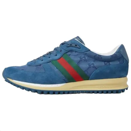 GUCCI Re Motion Canvas Low top Casual Shoes Men's Blue