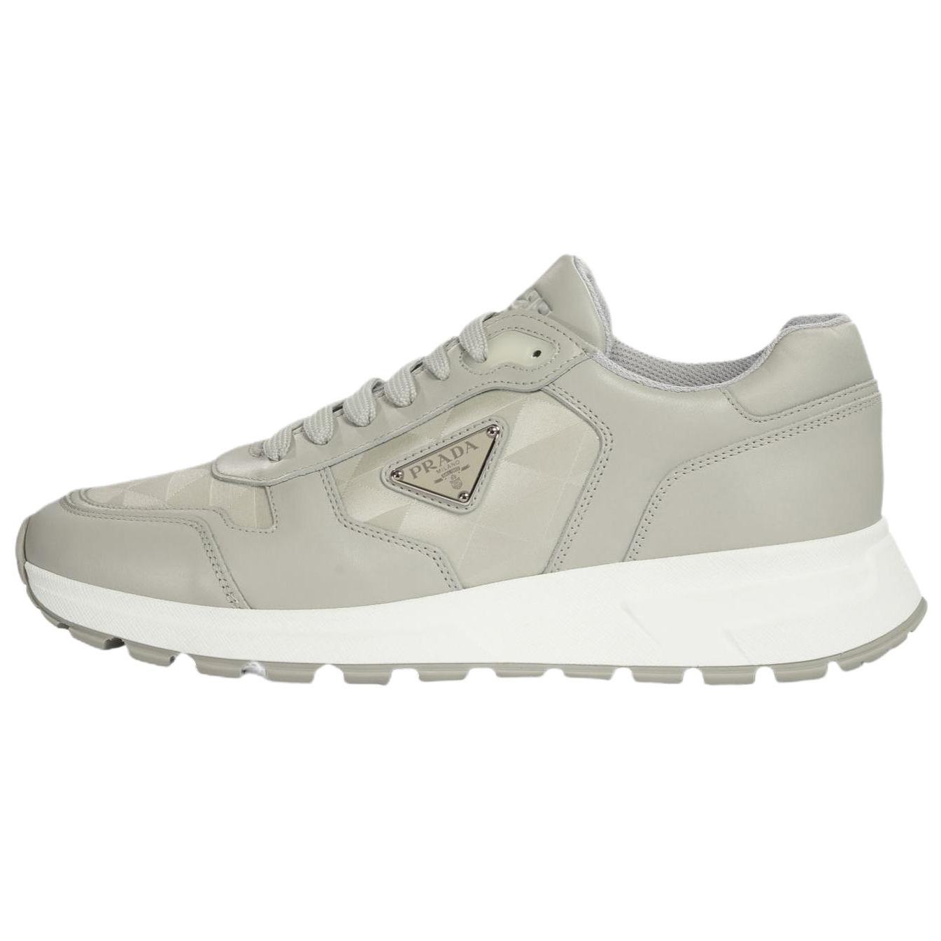 PRADA Prax 01 Leather, Nylon Low top Casual Shoes Men's Gray
