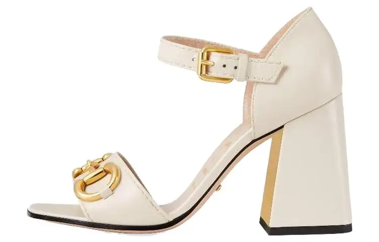 GUCCI Horsebit Block-heel Sandals