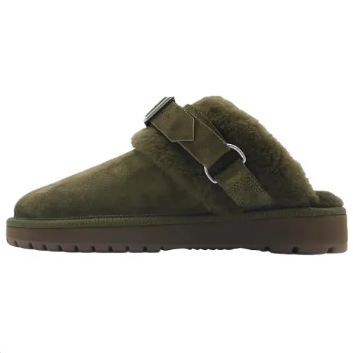 Burberry Closed Toe Slippers Women's Dark Green