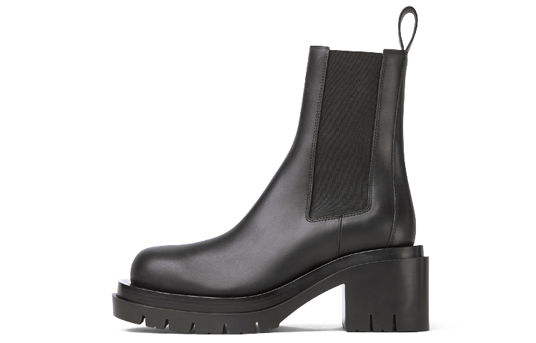 Bottega Veneta Bottega Veneta Lug Chelsea Fashion Thick Sole Short Chelsea Boots 7cm Women's Black