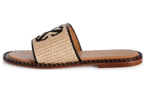 OFF-WHITE Twist Arrow Raffia Slides Women's