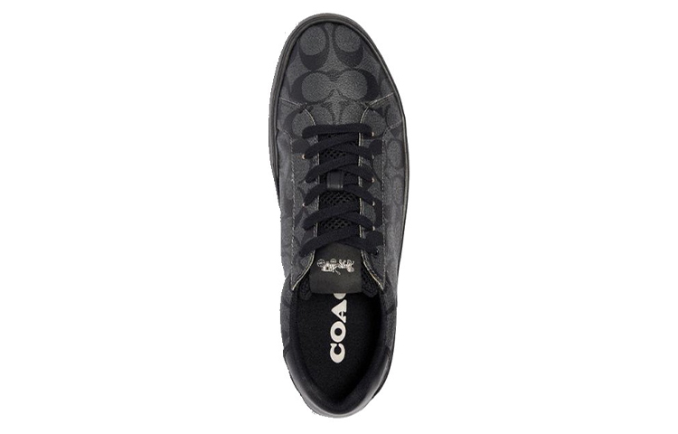 COACH Canvas Low top Stylish Skateboarding Shoes Men's Black