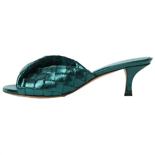 Bottega Veneta Blink Slide Slippers 5cm Women's Emerald Green