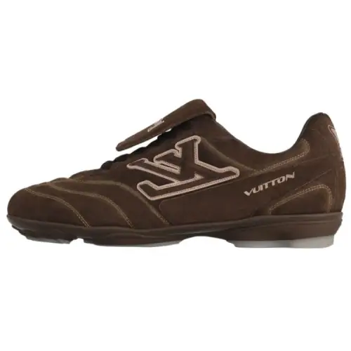 LOUIS VUITTON Footprint Soccer Low top Casual Shoes Unisex Dark Brown