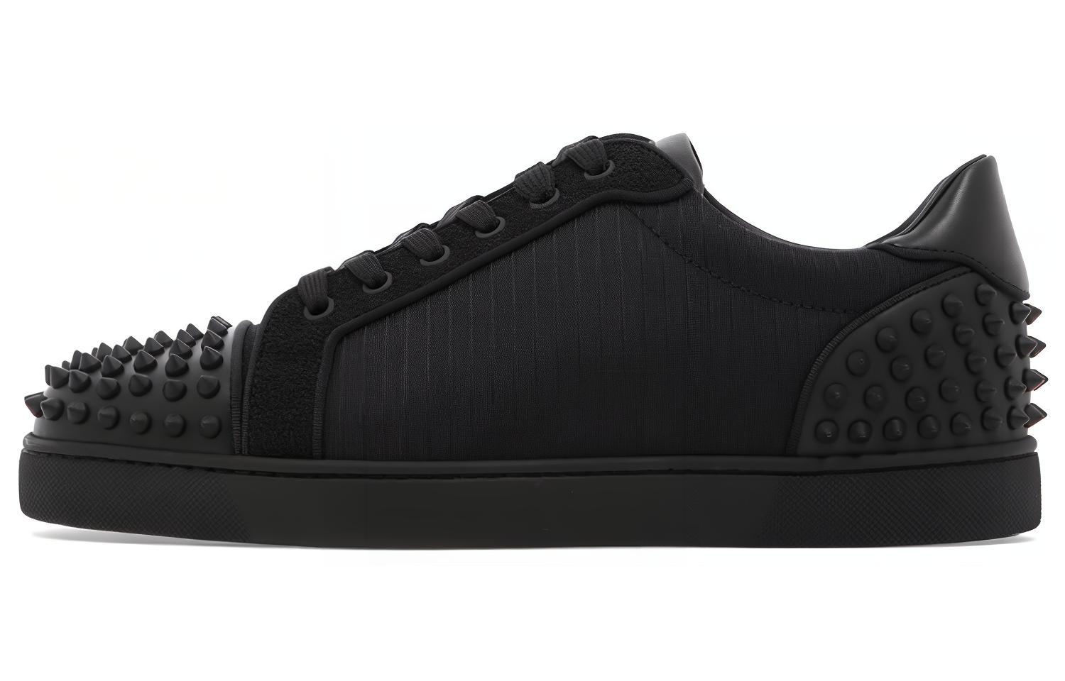 CHRISLV Fabric Low top Stylish Skateboarding Shoes Men's Black