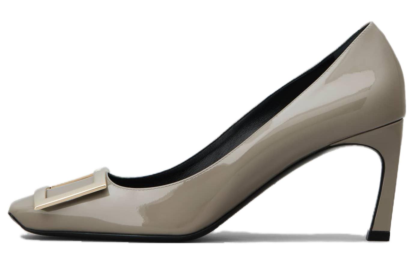 Roger Vivier Belle Vivier Trompette Slim Heel High Heels 7cm Women's Beige