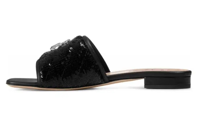 GUCCI Slide Slippers Women's Black