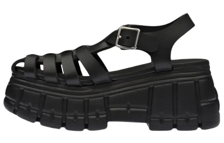 MIU MIU Flatform Caged Sandals