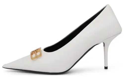 Balenciaga Slim Heel High Heels Women's White