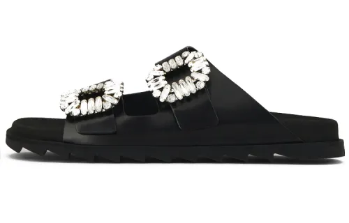 Roger Vivier Black slippers for leisure, simple and elegant design