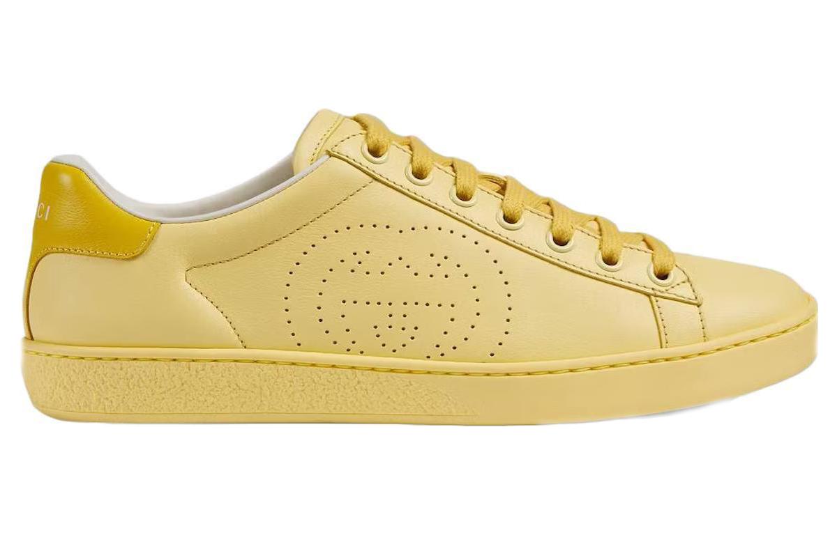 Женские кеды Gucci ACE (желтые) — фото 2