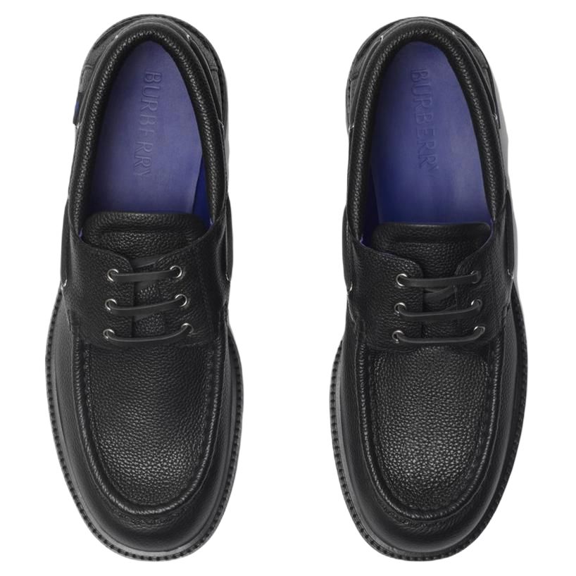 Burberry Raft Boat Shoes Men's Black