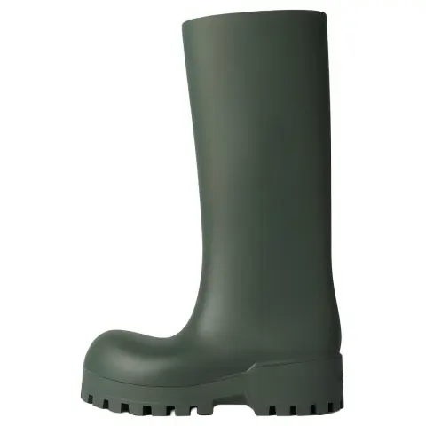 Balenciaga Bulldozer Rain Boots Women's Dark Green