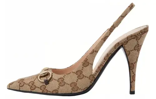 GUCCI Slim Heel High Heels 10cm Women's Brown