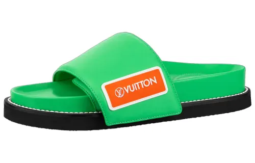 LOUIS VUITTON Slide Slippers Women's Green