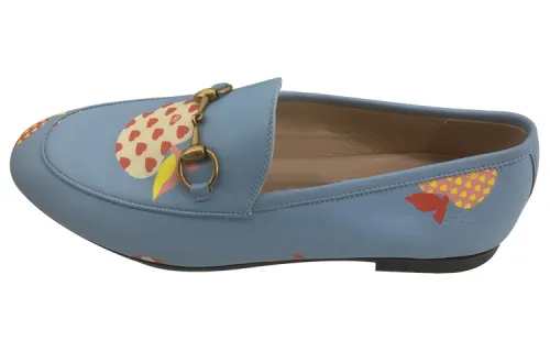 GUCCI Leather Slip On 'Blue Red' Women's
