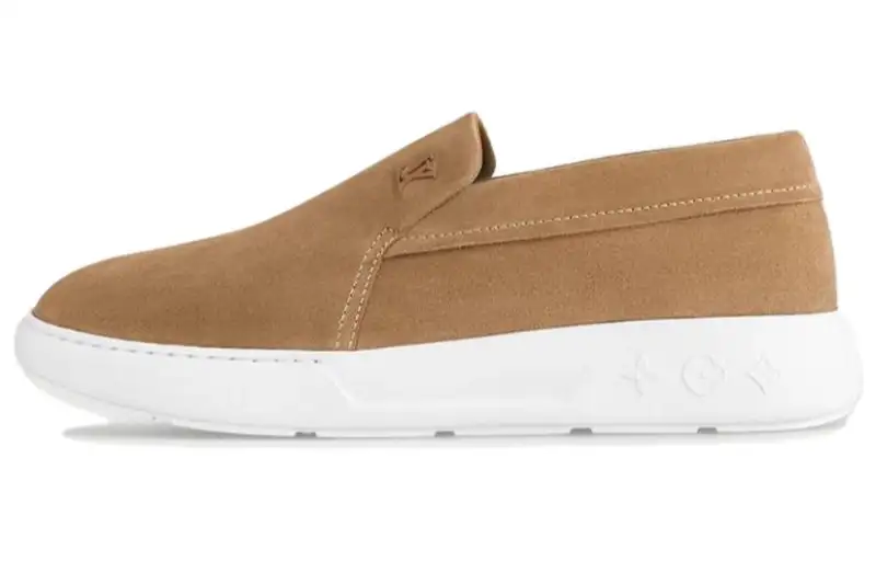 LOUIS VUITTON Pacific Coast Casual Shoes Men's Brown White