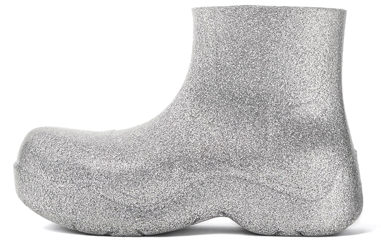 Bottega Veneta Bottega Veneta Puddle rain boots glitter boots men's silver