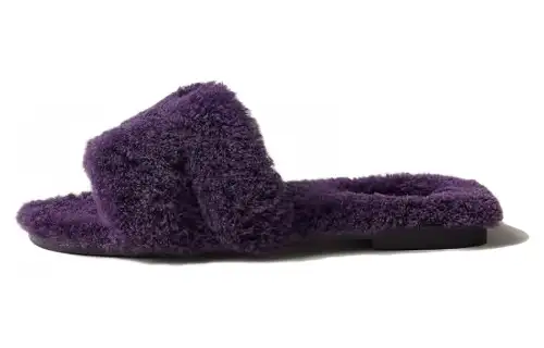 HERMES Oran Flat Slide Slippers Women's Violet