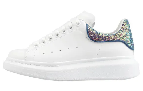 Alexander McQueen Oversized Sneaker 'White Petrol Blue Glitter' Women's