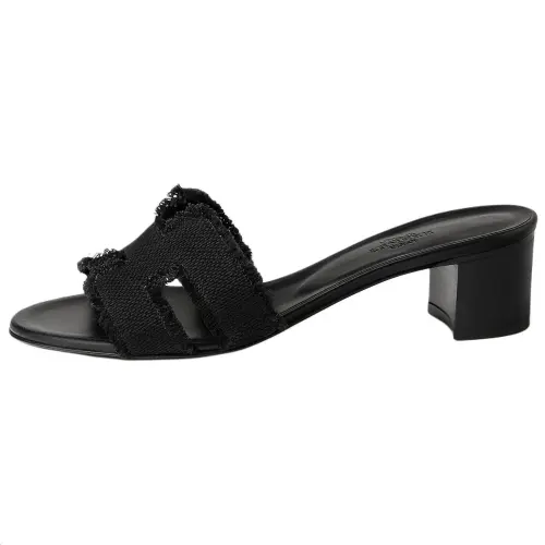 HERMES Oasis Slide Slippers 5cm Women's Black