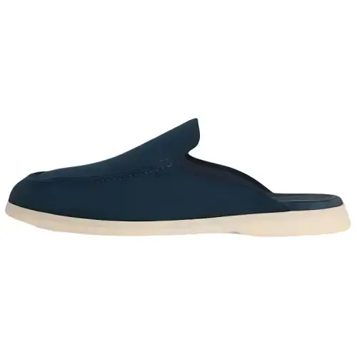 Loro Piana Summer Walk Rubber Sole Closed Toe Slippers Men's Blue