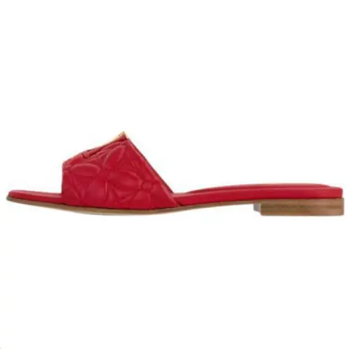 LOUIS VUITTON Capri Slide Slippers Women's Red