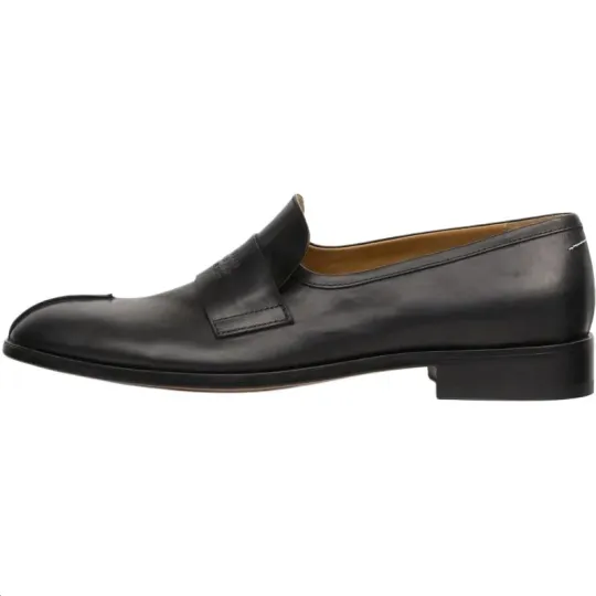 MM6 Maison Margiela Tabi Calfskin Casual Shoes Men's Black