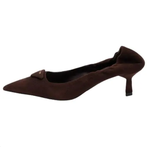 PRADA Slim Heel High Heels 5.5cm Women's Brown