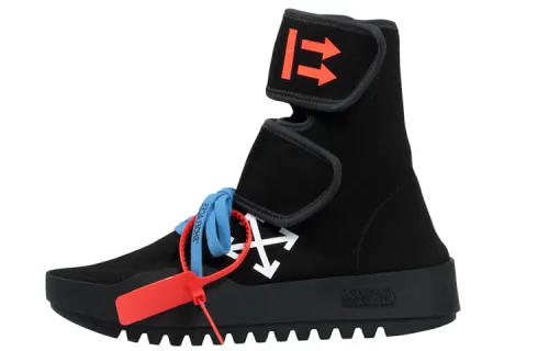 OFF WHITE Motowrap Black Stylish Skateboarding Shoes Men's Black