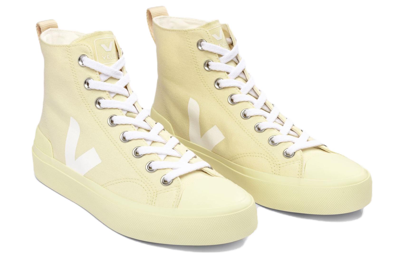 VEJA Abrasion Resistant Abrasion Resistant High top Skateboard Shoes Unisex Yellow