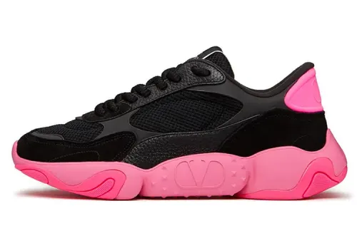 Valentino Bubbleback Sneaker 'Black Pink'