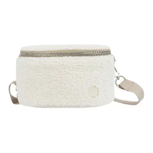 Anta Life Collection Fabric Crossbody Bag, Shoulder Bag Women's Light Beige White
