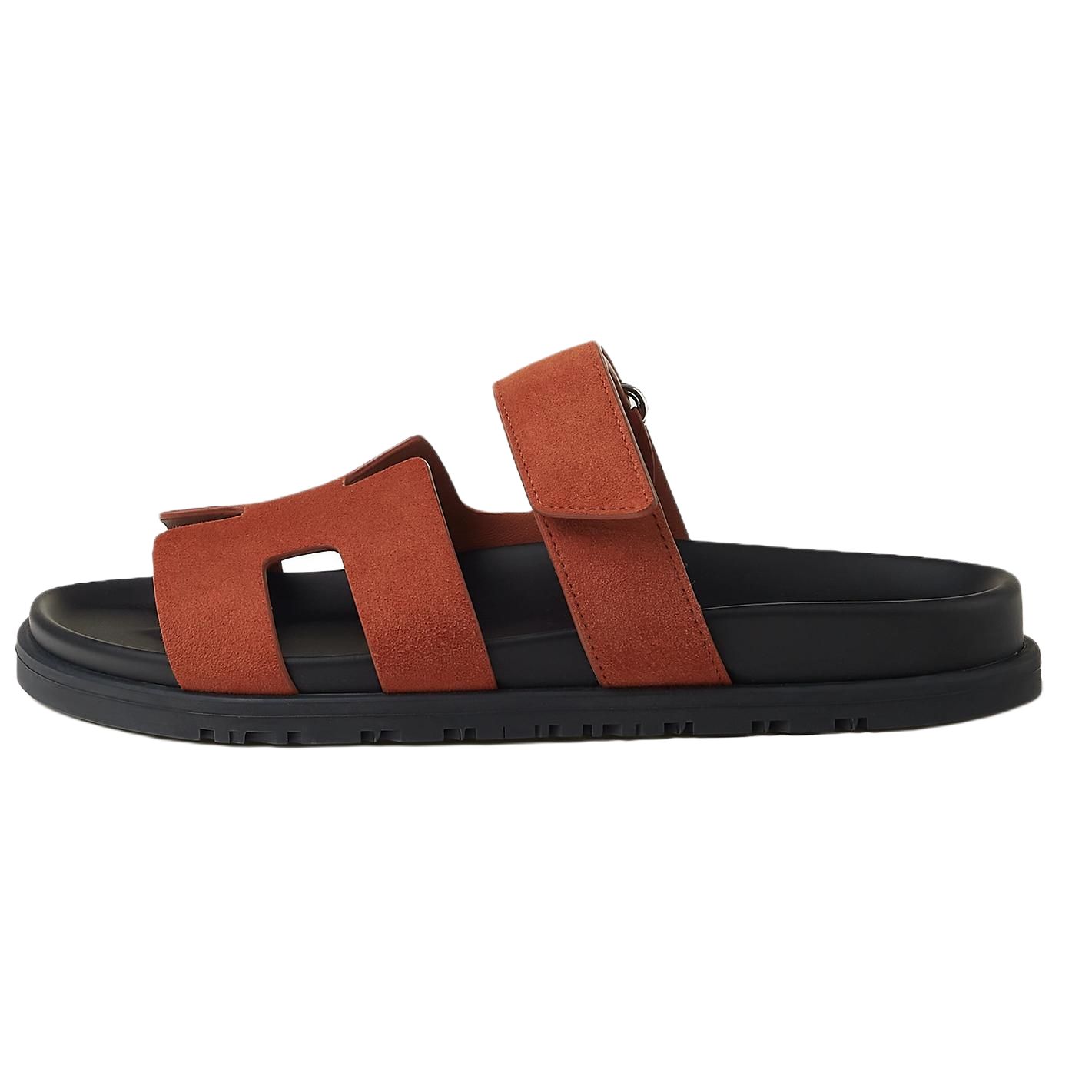 HERMES Chypre Slide Slippers Women's Orange