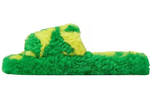 Bottega Veneta Slide Slippers Men's Green Yellow