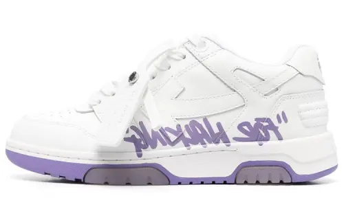 OFF WHITE Out Of Office Ooo 'For Walking' Low Tops White Lilac Women's