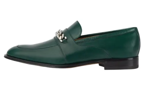 GUCCI Interlocking Leather Men's Casual Shoes Men's Green